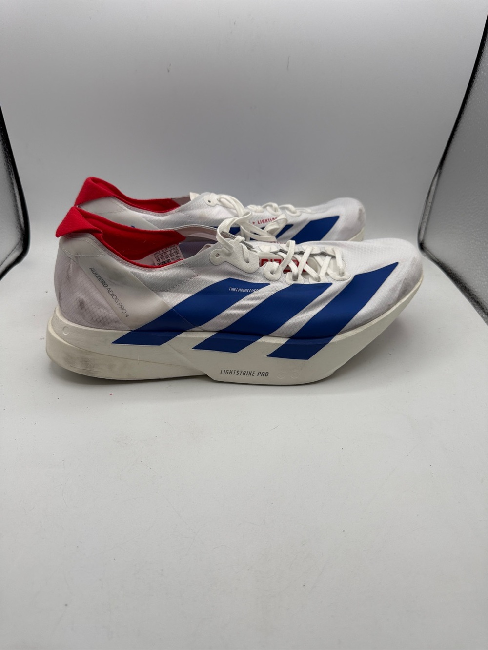 Adida Adizero Adios Pro 4 MENS 12 Racing Shoes RED/White/BLUE S1